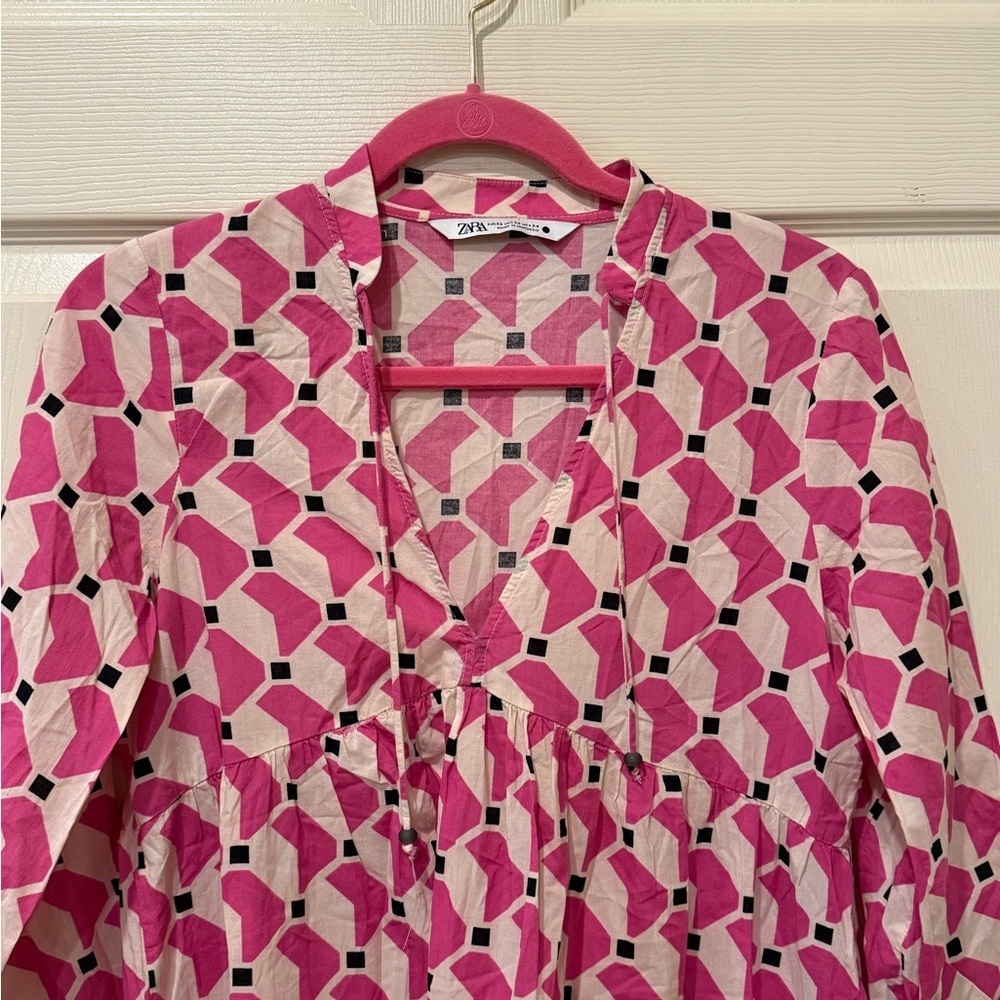 Zara geometric print dress, XS - Picture 4 of 10
